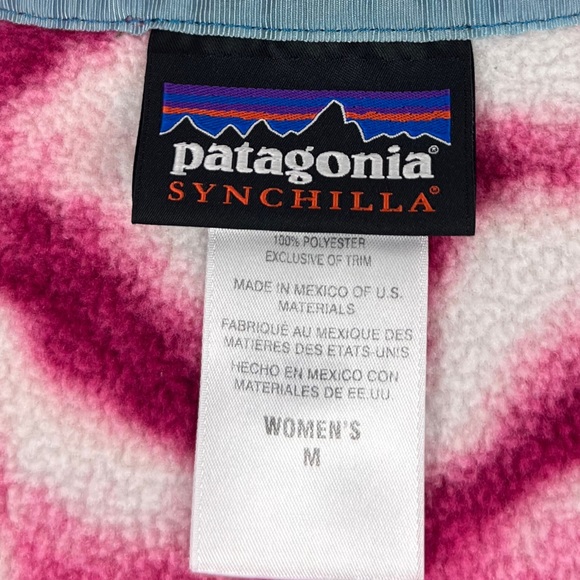 Patagonia Womens Medium Lightweight Synchilla Snap T Fleece Pullover Tie Dye EUC - Picture 6 of 10
